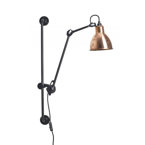 Lampe Gras N210 Round Wandlamp - Rauw koper