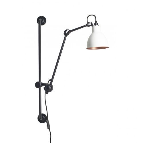 Lampe Gras N210 Round Wandlamp - Wit/koper