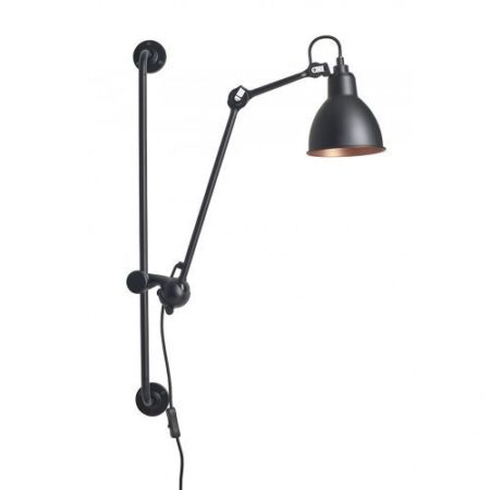 Lampe Gras N210 Round Wandlamp - Zwart/koper