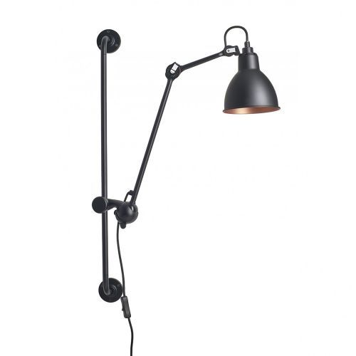 Lampe Gras N210 Round Wandlamp - Zwart/koper