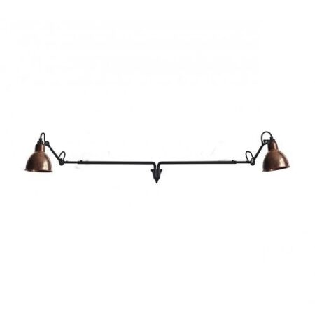 Lampe Gras N213 Double Round Wandlamp - Rauw koper