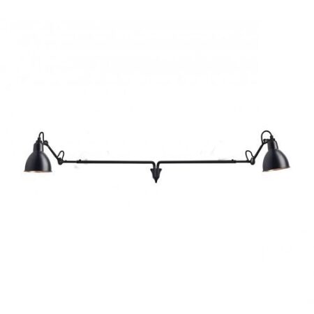 Lampe Gras N213 Double Round Wandlamp - Zwart/koper