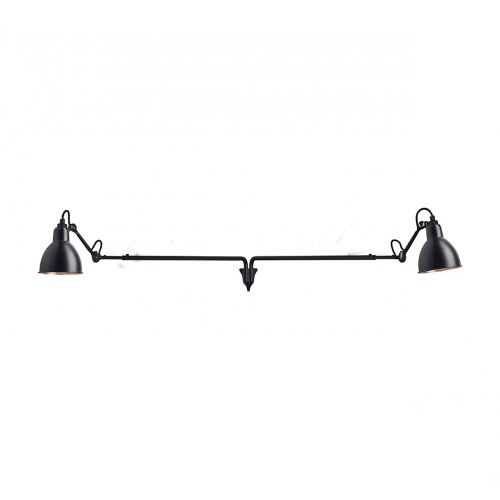 Lampe Gras N213 Double Round Wandlamp - Zwart/koper
