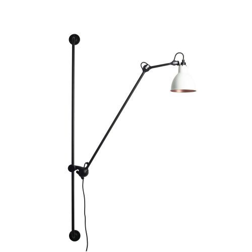 Lampe Gras N214 Round Wandlamp - Wit - Koper