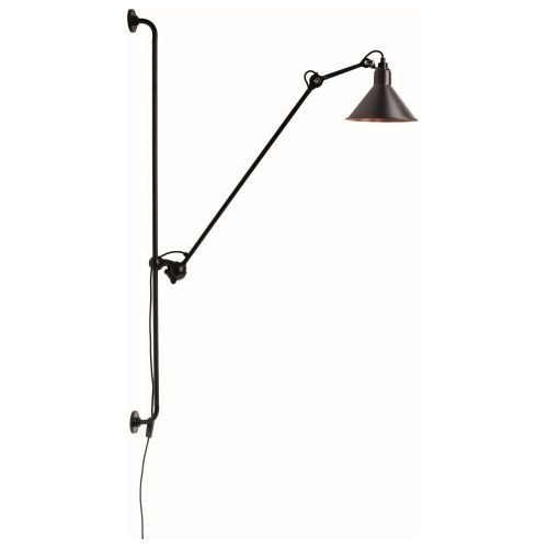Lampe Gras N214 Wandlamp - Zwart - Koper