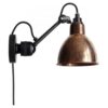 Lampe Gras N304 - Met snoer - Ruw koper/wit