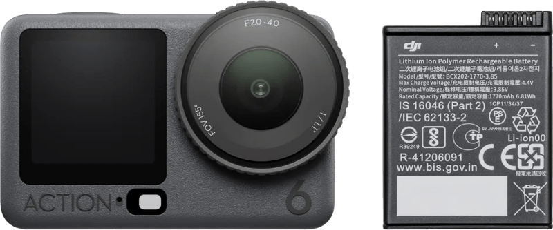 DJI Osmo Action 6 + DJI Osmo Action Extreme Battery