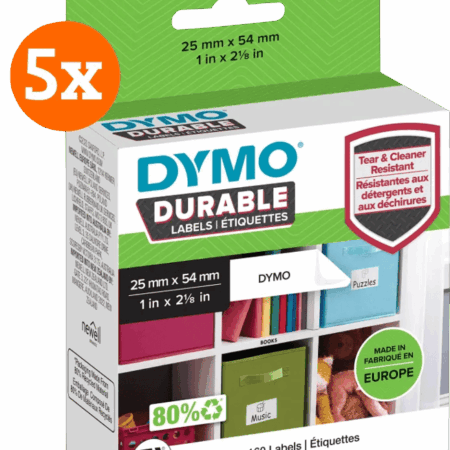 DYMO Duurzame LabelWriter Etiket 25x54mm 160 stuks 5-pack