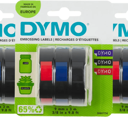 DYMO Embossing Tape 9mm 3 kleuren 3-pack