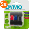 DYMO Embossing Tape 9mm 3 kleuren 5-pack