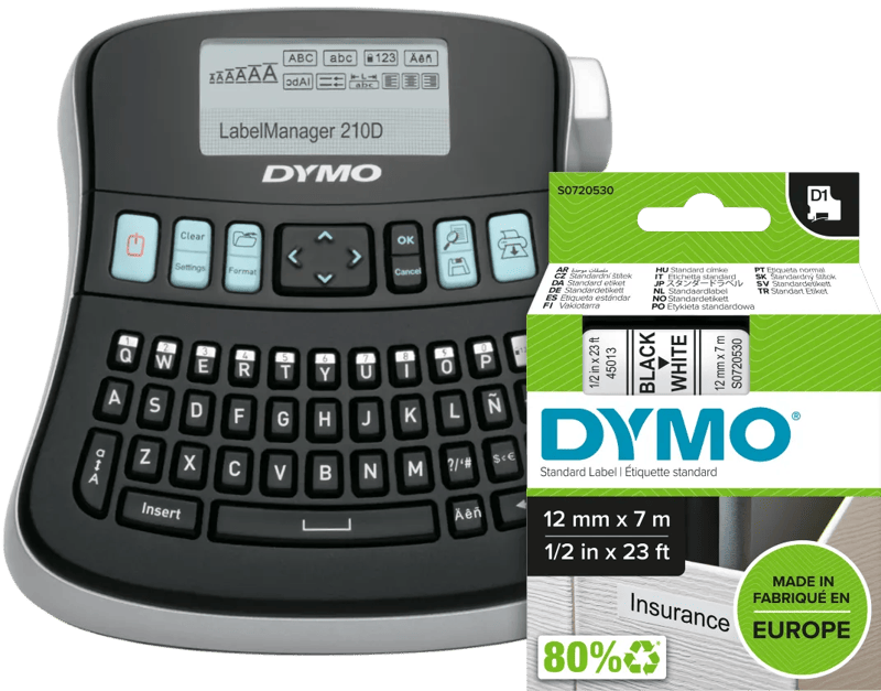 DYMO LabelManager 210D+ Labelprinter Qwerty + 1 extra label
