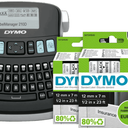 DYMO LabelManager 210D+ Labelprinter Qwerty + 3 extra labels