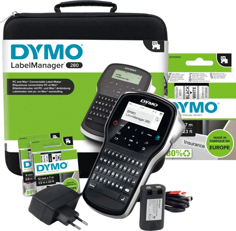 DYMO LabelManager 280 Case Kit Qwerty + 1 extra label