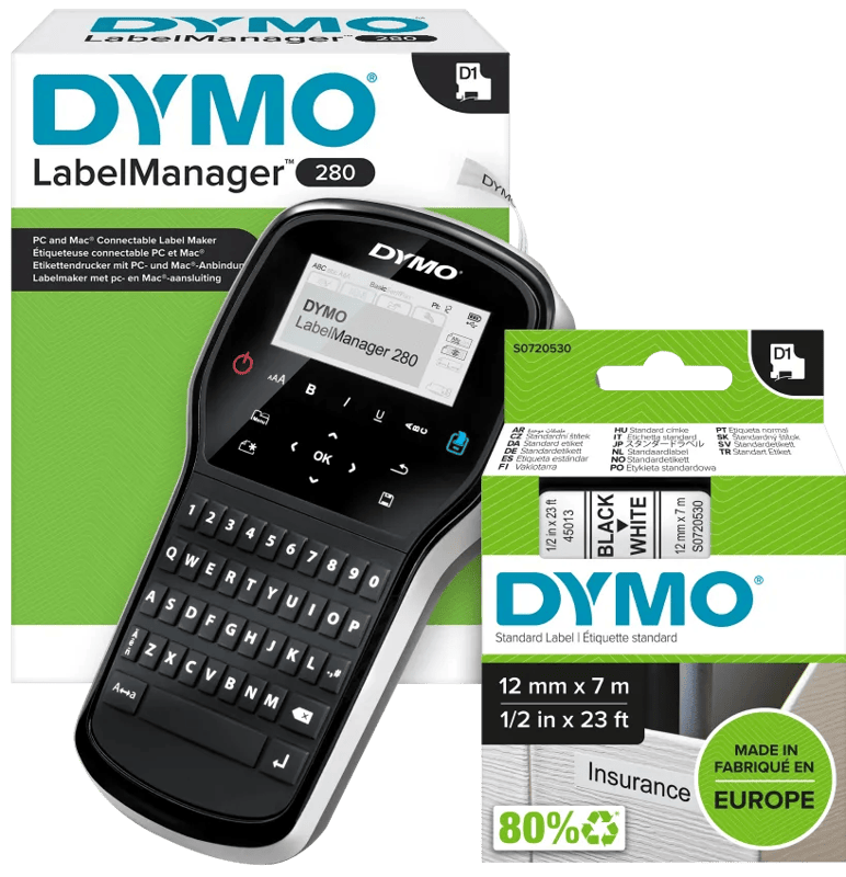 DYMO LabelManager 280 Labelmaker + 1 extra label