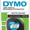 DYMO LetraTag 12mm x 4m Zwart Wit Labels