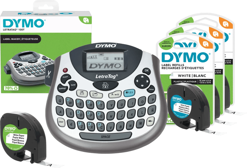 DYMO LetraTag LT-100T Labelprinter Qwerty + 3 extra labels