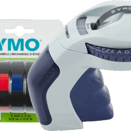 DYMO Omega Lettertang + 5 extra labels