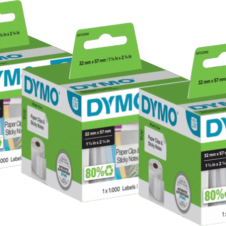 DYMO Verwijderbaar Etiket 32x57mm 1000 stuks 3-pack