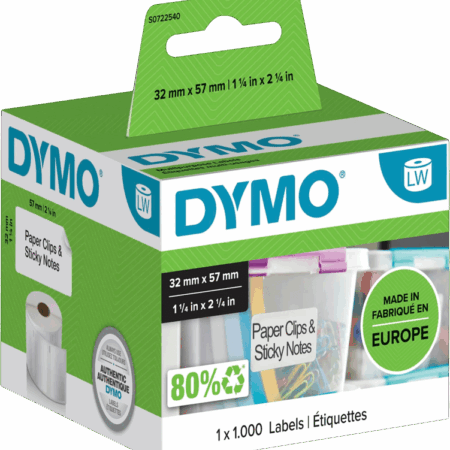 DYMO Verwijderbaar Etiket 32x57mm 1000 stuks