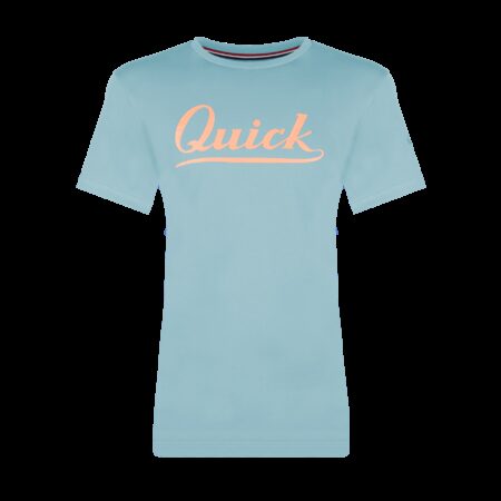 Dames T-shirt Parel | Wolkenblauw/Zalmroze