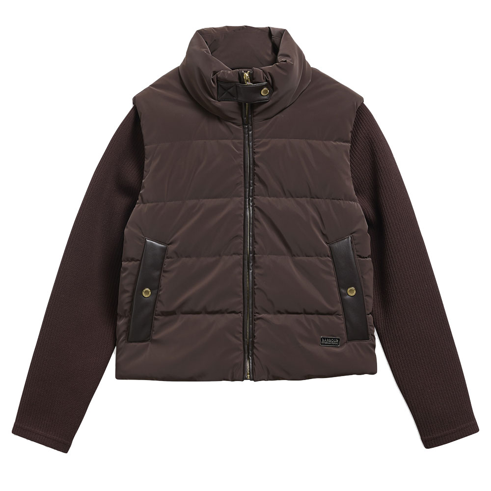 Damesjas Quilted Sweat Balaton Faux Velvet | Barbour International