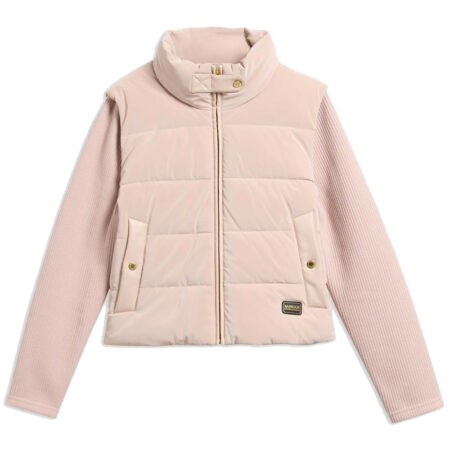Damesjas Quilted Sweat Balaton Faux Velvet Nutmeg | Barbour International