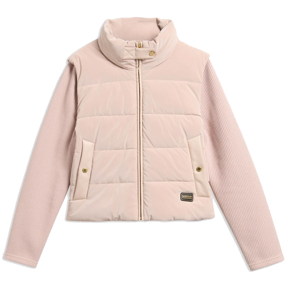 Damesjas Quilted Sweat Balaton Faux Velvet Nutmeg | Barbour International