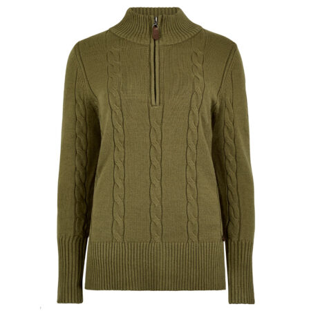 Damestrui half zip Burtonpoint Dusky Green | Dubarry