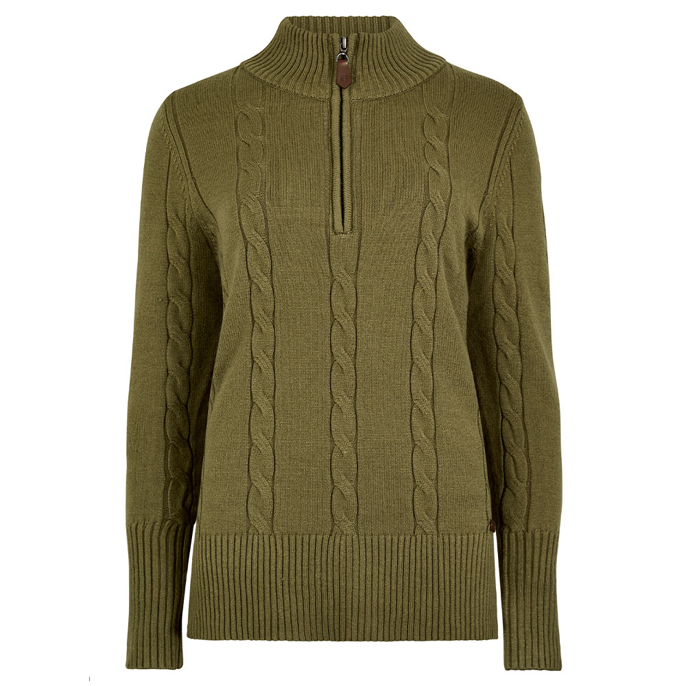 Damestrui half zip Burtonpoint Dusky Green | Dubarry