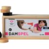 Damstenen 32mm in houten kist longfield | Longfield