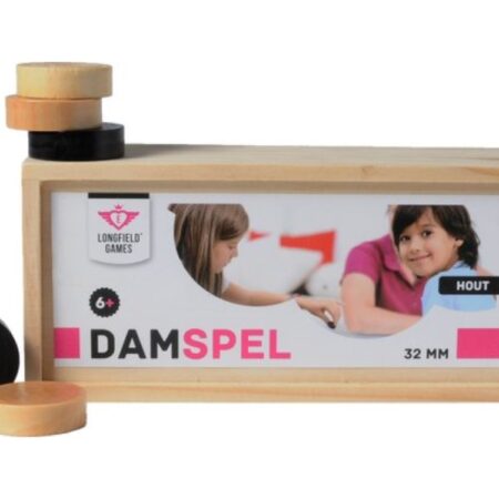 Damstenen 32mm in houten kist longfield | Longfield