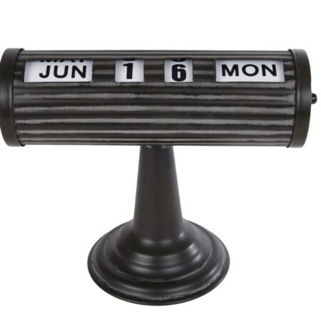 Datumroller Date zwart metaal 24