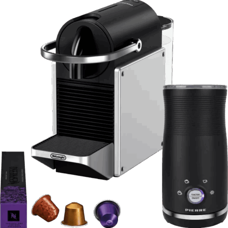 De'Longhi Nespresso Pixie EN127.S + Pierre Melkopschuimer