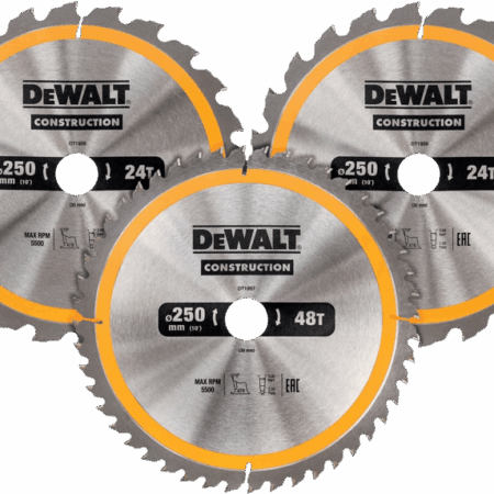 DeWalt Cirkelzaagbladenset 250mm 3-delig 24T (2x)