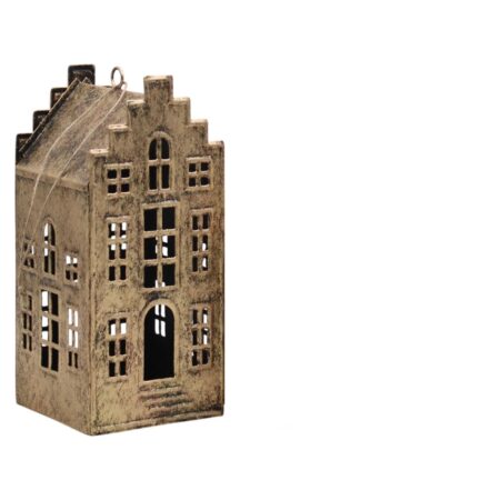 Decohanger huis antiek goud 8x8x18