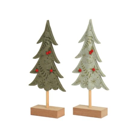 Decoris Beeld everlands kunstkerstboom vilt H25cm | Decoris