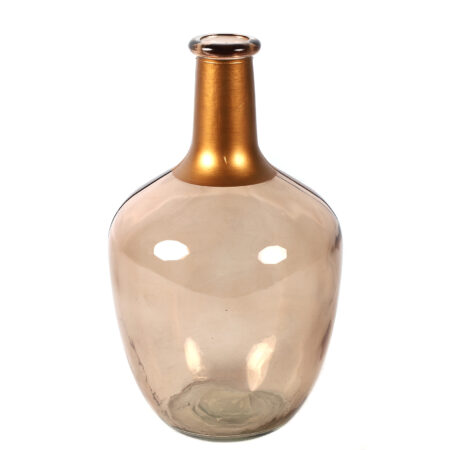 Fles convex Babet S beige/koper
