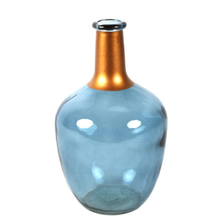 Fles convex Babet S blauw/koper