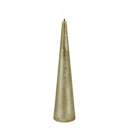 Kegelkaars 5CM LED kegel Lyon S goud