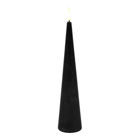 Kegelkaars 5CM LED kegel Lyon S zwart
