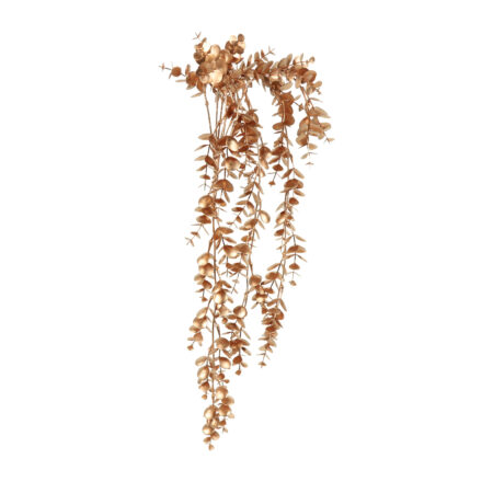 Kunstplant steker/hang Eucalyptus metallic koper-L5B25H75CM