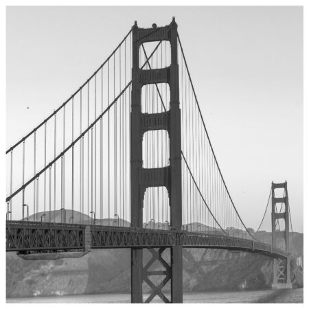 Schilderij Golden Gate S zwart/white-L0