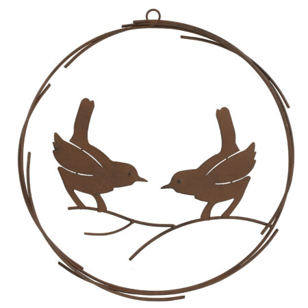 Wandversiering Birdy roest