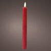 Dinerkaarsset LED vlam 24cm rood 2-dlg | Lumineo