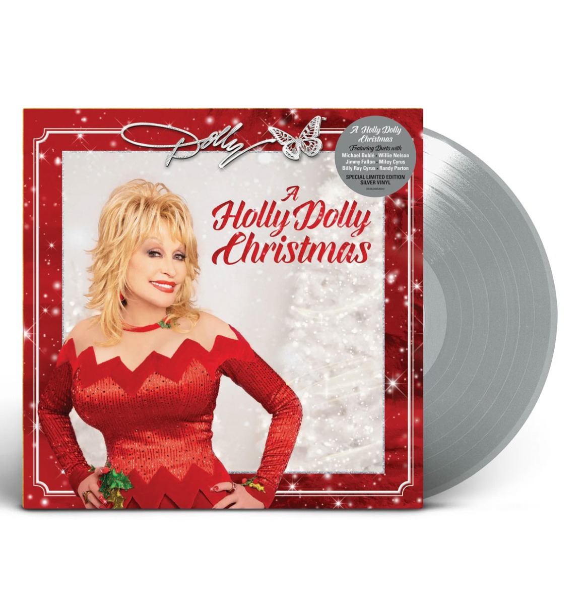 Dolly Parton - A Holly Dolly Christmas (Zilver Vinyl) (LP) | Fiftiesstore