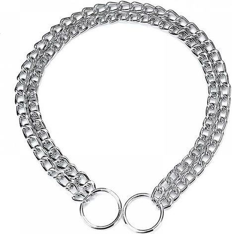 Dubbele slipketting kleine schakel - Verchroomd - 45cm x 2mm