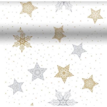 Duni 3-in-1 Snowstars White 40x480cm | Duni
