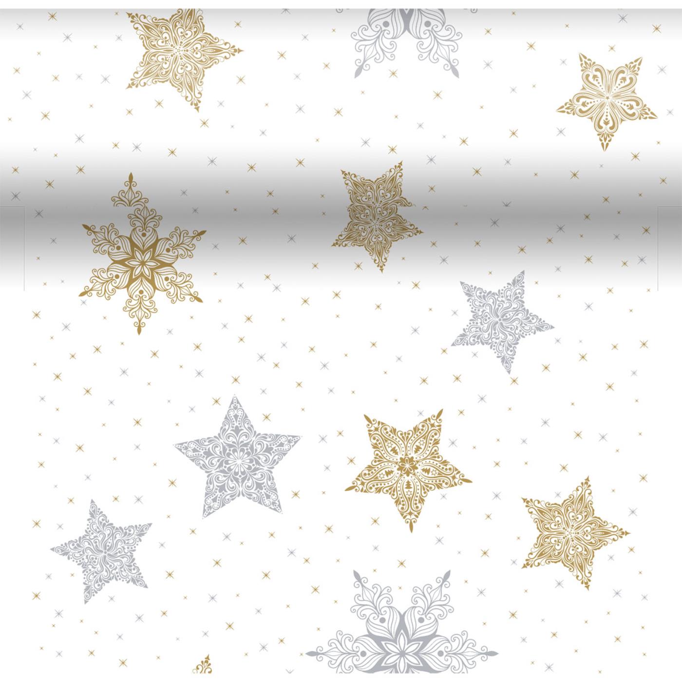 Duni 3-in-1 Snowstars White 40x480cm | Duni