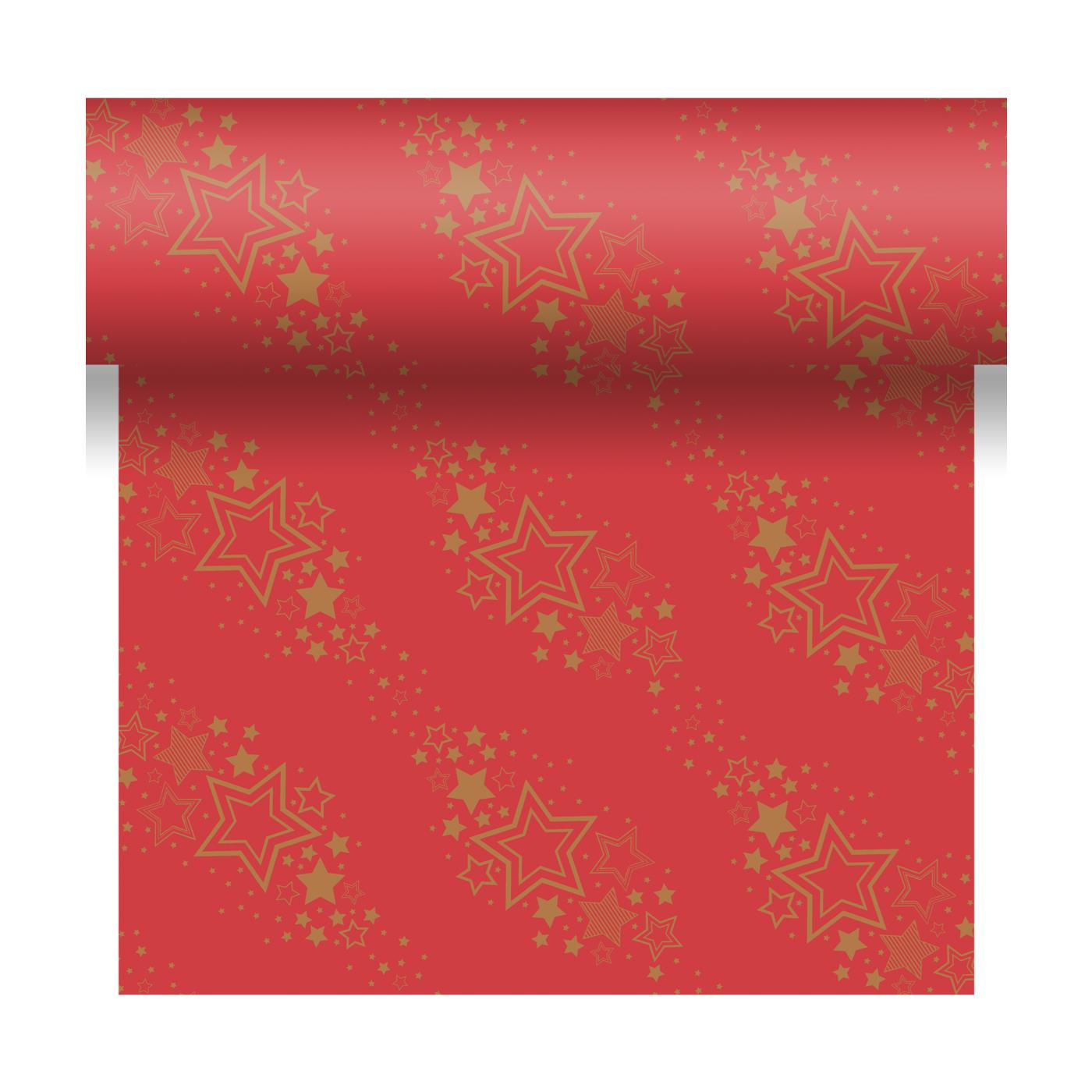 Duni 3-in1 Holiday Star Red 40x480cm | Duni