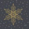 Duni Servetten Snowstars Black 24 X 24 Cm | Duni